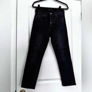 Denim Forum Women's Black Straight-Leg Jeans